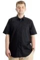 Big Size Men's Shirt With Pocket 20352 Black