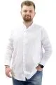 Big Size Mens Shirt Long Arm Elastic Summer Shirt U20385 White