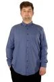 Büyük Beden Erkek Gömlek Uzun Kol Düğmeli Yaka 20390 İndigo