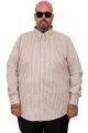 Plus Size Mens Shirt 20399 LIGHT COFFEE