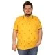 Big-Tall Men Polo T-Shirt Palm Trees 20409 Mustard