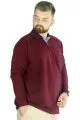 Erkek Sweat Polo Cepli Selanik Basic 20441 Bordo BORDO