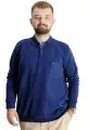 Büyük Beden Erkek Sweat Polo Selanik Basic 20441 İndigo INDIGO