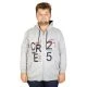 Big-Tall Men Sweatshirt with Hooded and Zippered 20539 Gray Melange