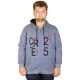 Big-Tall Men Sweatshirt with Hooded and Zippered 20539 Blue