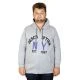 Big-Tall Men Sweatshirt with Hooded and Zippered 20540 Gray Melange