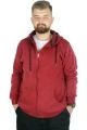 Big Tall Men s Sweatshirt with Hooded Pocket Zippered 20543 Burgundy
