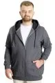 Big Size Mens Sweat Zippered Basic 20543 Smoked