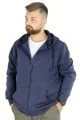 Big Tall Men s Sweatshirt with Hooded Pocket Zippered 20543 Indigo