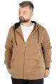 Erkek Sweatshirt Kapşonlu Zippered Basic 20543 Sütlükahve SUTLU-KAHVE