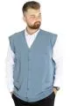 Big Tall Men Cardigan Sweater Thessaloniki Fabric 20545 Black