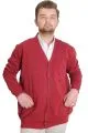 Big Size Mens Cardigan DOUBLE FACE 20551 Burgundy