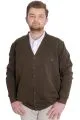 Big Size Mens Cardigan DOUBLE FACE 20551 Khaki