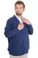 Big Size Mens Cardigan DOUBLE FACE 20551 Indigo