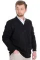 Big Size Mens Cardigan DOUBLE FACE 20551 Black