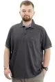 Big+Mens Tshirt Polo with pocket Classic Pike 20552 Antrasit