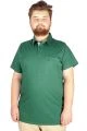 Büyük Beden T-shirt Polo Cepli Lycra Pike MD 20554 Yeşil