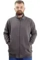 Big Size Mens Cardigan Zipper Stell dog collar 20571 Smoked