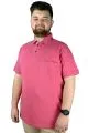 Battal Beden Erkek Tshirt Polo Yaka Cepli Klasik Pike 20552 Eflatun EFLATUN