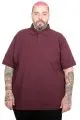 Battal Beden Erkek Tshirt Polo Yaka Cepli Klasik Pike 20552 Mürdüm [product_color]