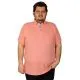 Battal Beden Erkek Tshirt Polo Yaka Cepli Klasik Pike 20552 Somon SOMON