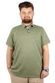 Battal Beden Erkek Tshirt Polo Yaka Cepli Klasik Pike 20552 Yeşil [product_color]