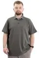 Battal Beden Erkek Tshirt Polo Yaka Nakışlı Klasik Pike 20553 Haki HAKI