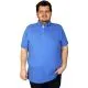 Battal Beden Erkek Tshirt Polo Yaka Nakışlı Klasik Pike 20553 Saks SAKS