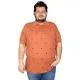Battal Beden Erkek Tshirt Polo Yaka Paw 20408 Kiremit KIRMIZI