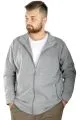 Buyuk Beden Man Cardigan Zipper Stell dog collar 20571 Grey