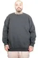 Büyük Beden Erkek Basic Bisiklet Yaka Sweatshirt 20131 ANTRASIT [product_color]