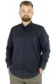 Büyük Beden Erkek Keten Cepli  Gömlek 20386 Lacivert [product_color]