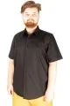Büyük Beden Erkek No Pocket Lycra Poplin 20353 Siyah SIYAH
