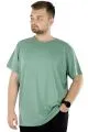 Büyük Beden Likralı T-shirt Bisiklet Yaka 20149 Çağla Yeşili [product_color]