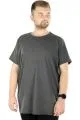 Büyük Beden Likralı T-shirt Bisiklet Yaka 20149 Antramelanj [product_color]