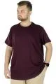 Büyük Beden Likralı T-shirt Bisiklet Yaka 20149 Mürdüm MURDUM