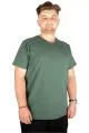 Büyük Beden T-Shirt V Yaka Likralı 20150 Nefti NEFTI