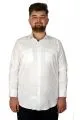 Erkek Gömlek UKol Gabardin Çift Cep 20360 Beyaz BEYAZ