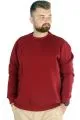 Erkek Sweatshirt Bisiklet Yaka Basic 20131 Bordo [product_color]