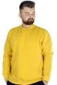 Erkek Sweatshirt Bisiklet Yaka Basic 20131 Hardal HARDAL