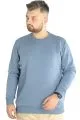 Erkek Sweatshirt Bisiklet Yaka Basic 20131 Mavi [product_color]