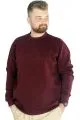 Erkek Sweatshirt Bisiklet Yaka Basic 20131 Mürdüm  MURDUM