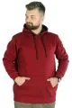Erkek Sweatshirt Kapşonlu Kanguru Pocket Basic 20562 Bordo [product_color]
