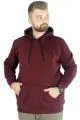 Erkek Sweatshirt Kapşonlu Pocket Basic 20562 Mürdüm [product_color]