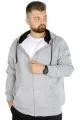 Erkek Sweatshirt Kapşonlu Zippered Basic 20543 Grimelanj  GRI