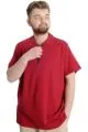 T-shirt Polo Likralı Fermuarlı Yaka 21029 Bordo