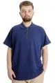 T-shirt Polo Elastic Zipper Collar 21029 Indigo