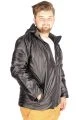 Big-Tall Men's Hooded Basic Checker Jacket 21037 Black