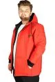 Big Size Mens Coat Hood Hexagon 21065 Kırmızı