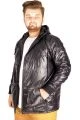 Big-Tall Men's Hooded Basic Jacket 21071 Black